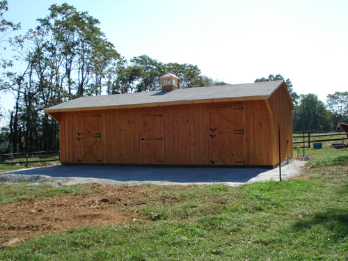 10x32-foot Shed Row with 8-foot Tack Room