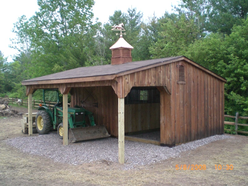 10x36-foot Shed Row with 10-foot Lean-To